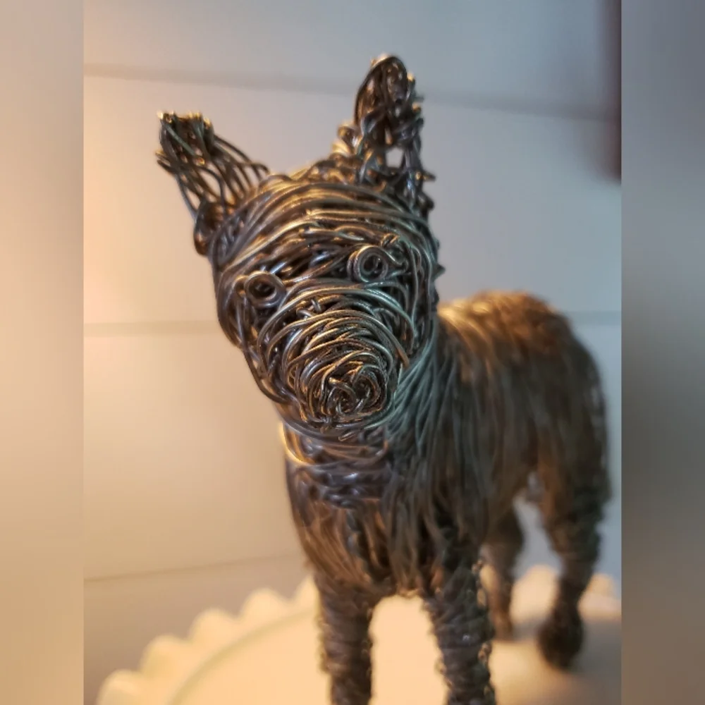 Wire Art of German Shepherd Dog, Vintage, artist unknown - Picture 4 of 14